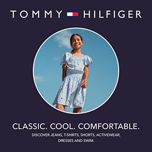 Tommy Hilfiger Girls' Short Sleeve Cotton T-Shirt with Graphic Print Design and Tagless Interior, Sea Pink Shadow, 12-14