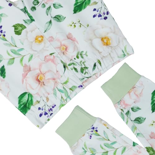 Sosomi Baby Girl Outfit 2T 24 months Fall Toddler Girls’ Clothes Ruffle Infan Cute Green Shirt Top + Leggings Pants Headband Sets Floral Kids Newborn Winter Little Girls Long Sleeve Clothing