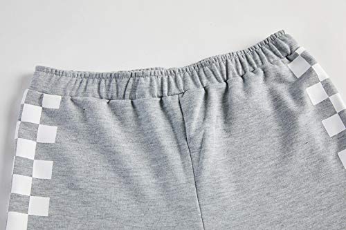 Meikulo Crop Tops Hoodies for Teen Girls Clothes Kids Cute Shirts Long Sleeve Fashion Sweatshirts and Sweatpants 2 Piece Outfits Sweatsuit Clothing Sets Gray Grey, 5-6 Years
