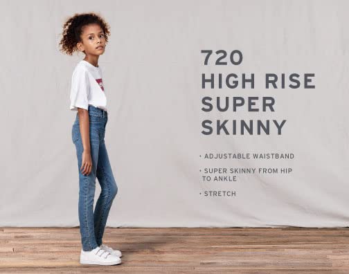 Levi's Girls' 720 High Rise Super Skinny Fit Jeans, Blue, 10