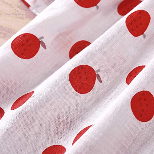 Hipea Toddler Baby Girls Summer Clothes Outfits Ruffle Camisole Spot Dot Tops and Casual Shorts 2-Piece Newborn Girl Clothing Set (Red-Apple, 12-18M)